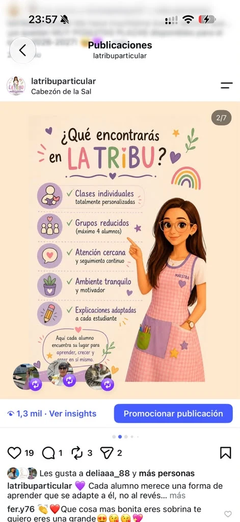 Clases individuales y grupos reducidos